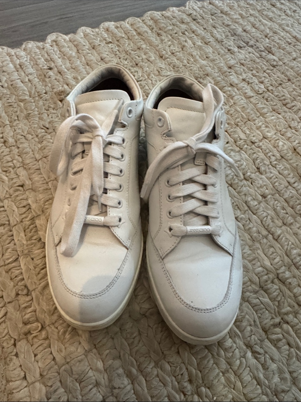 Jimmy Choo Women White Sneakers 38.5